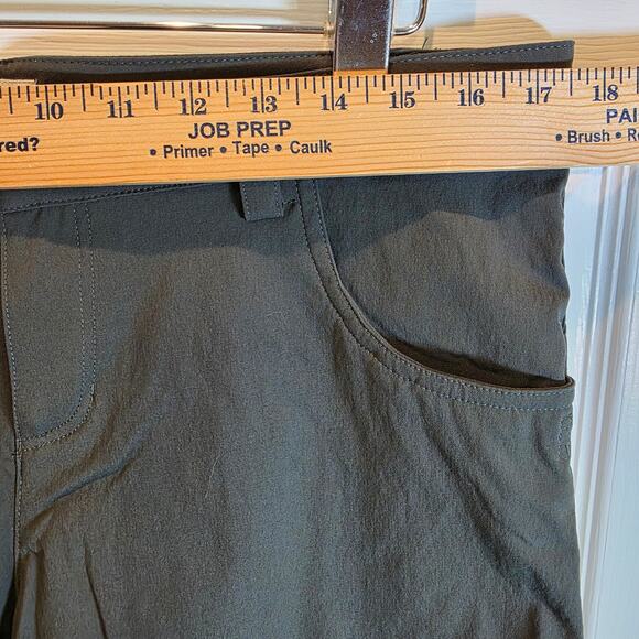 Flylow Life Short Womens Sz 12 Green Gray UPF 50+ Hiking Activewear Stretch $75 - Picture 16 of 16